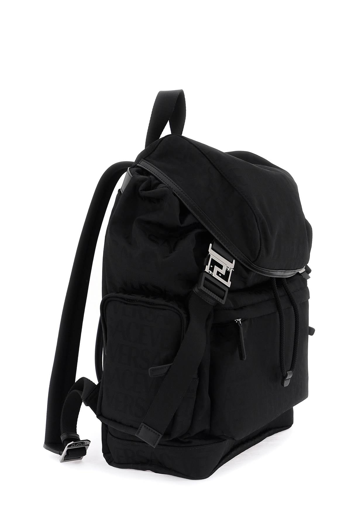 Versace Versace Allover Neo Nylon Backpack Black