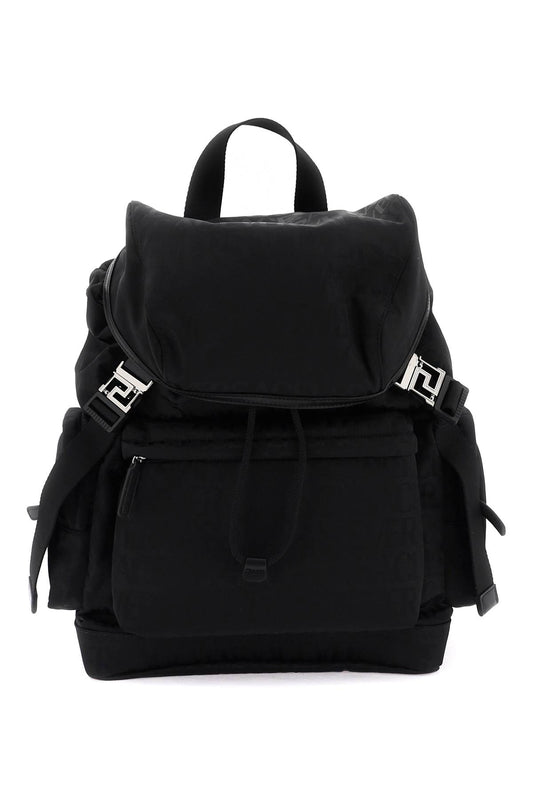 Versace Versace Allover Neo Nylon Backpack Black