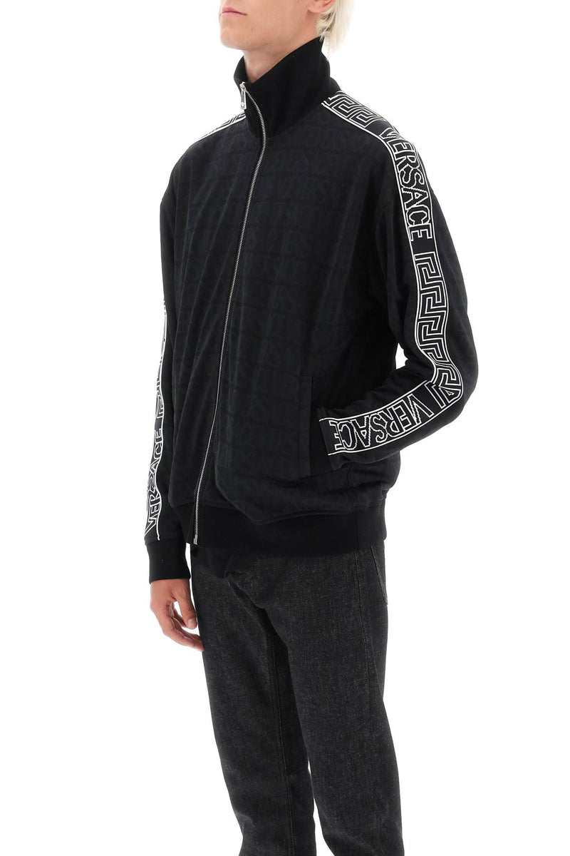 Versace Techno Versace Allover Track Sweatshirt Black