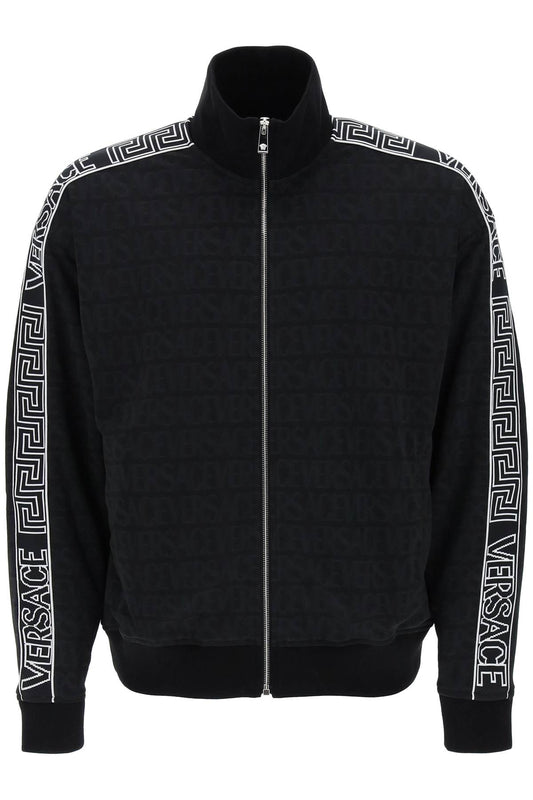 Versace Techno Versace Allover Track Sweatshirt Black