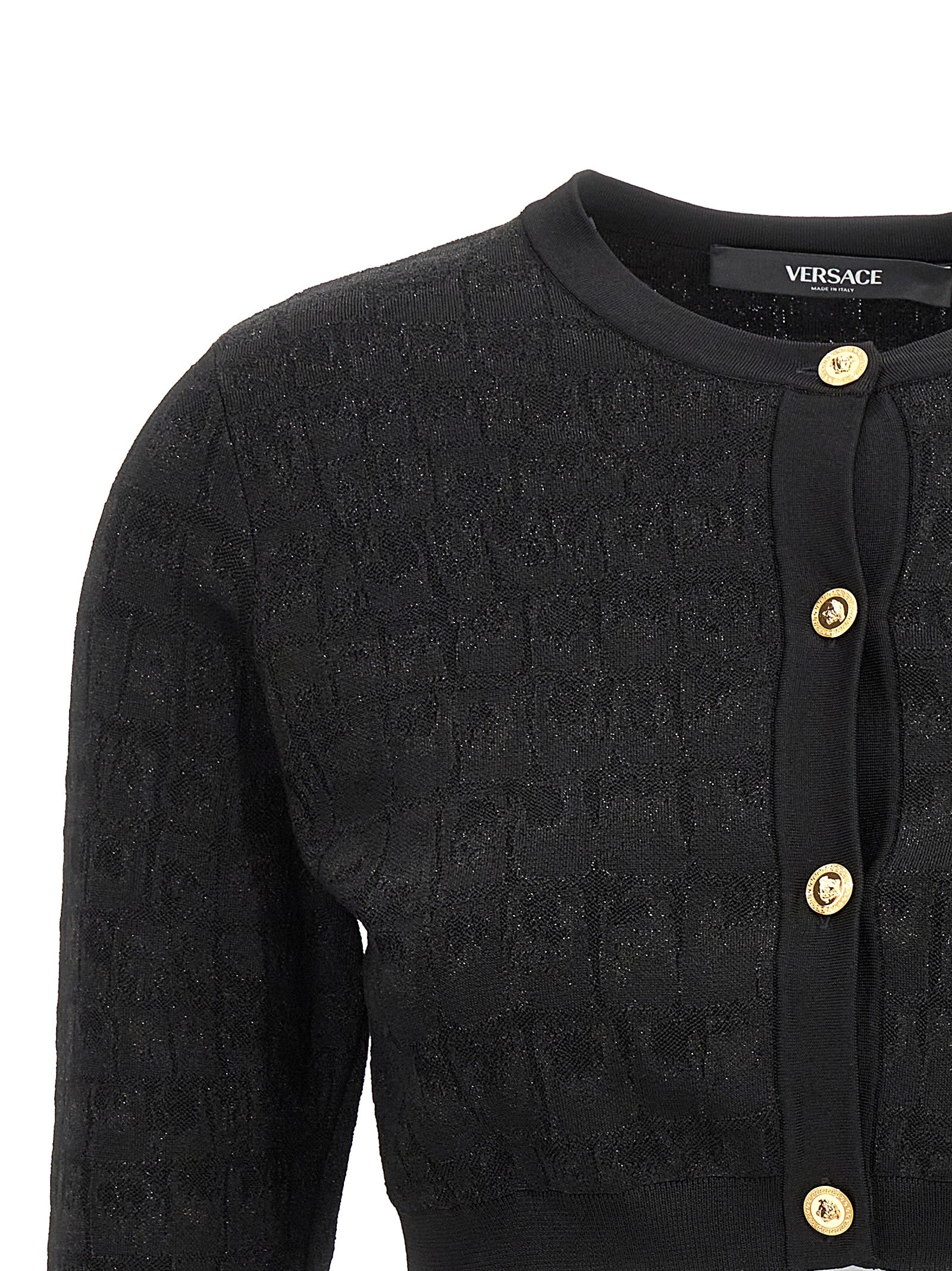 Versace Crocodile-Effect Cardigan