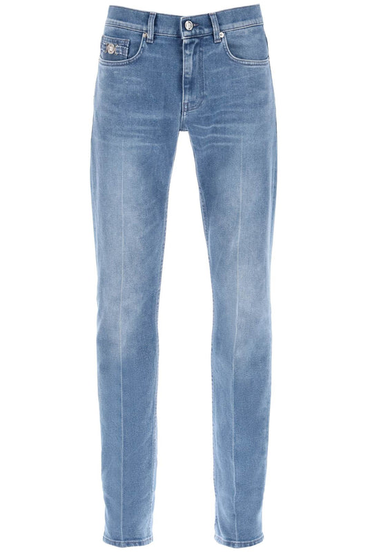 Versace Stretch Denim Slim Fit Jeans Blue