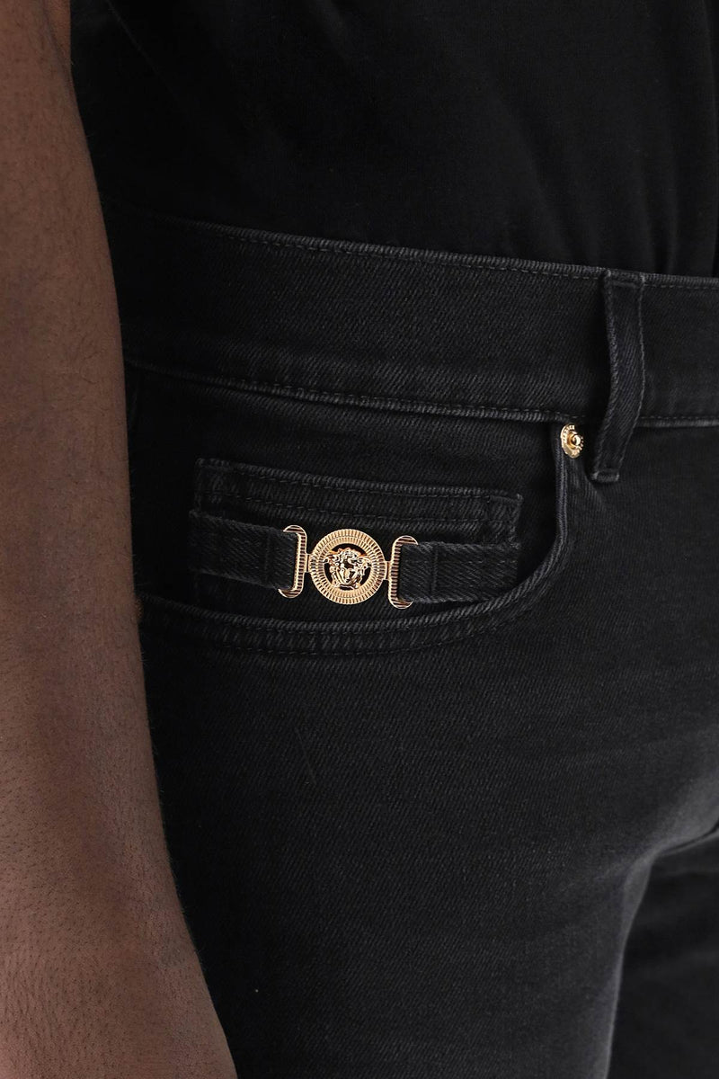 Versace Slim Medusa Biggie Jeans Black