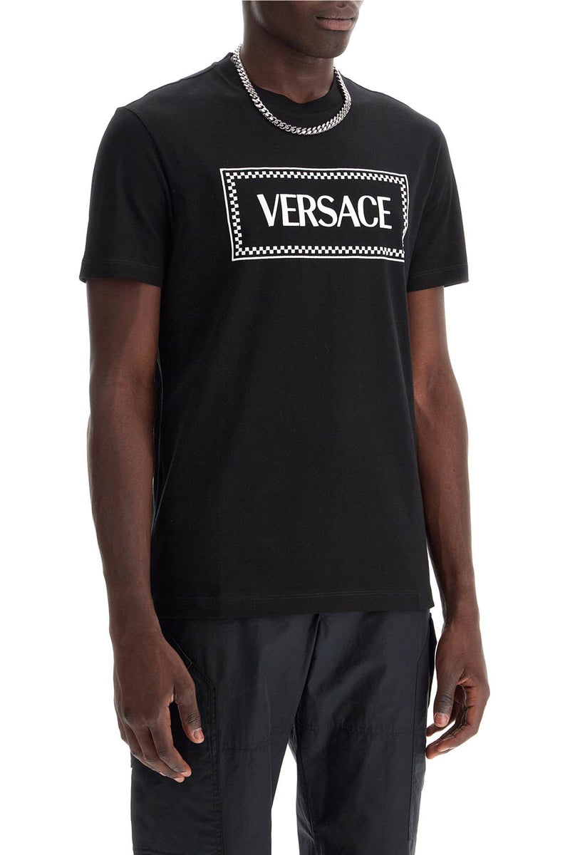 Versace Embroidered Logo T-Shirt Black