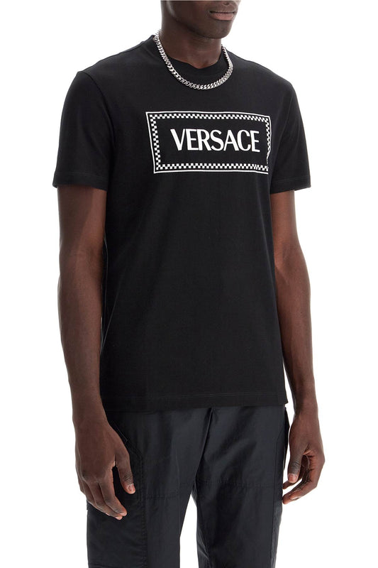 Versace Embroidered Logo T-Shirt Black
