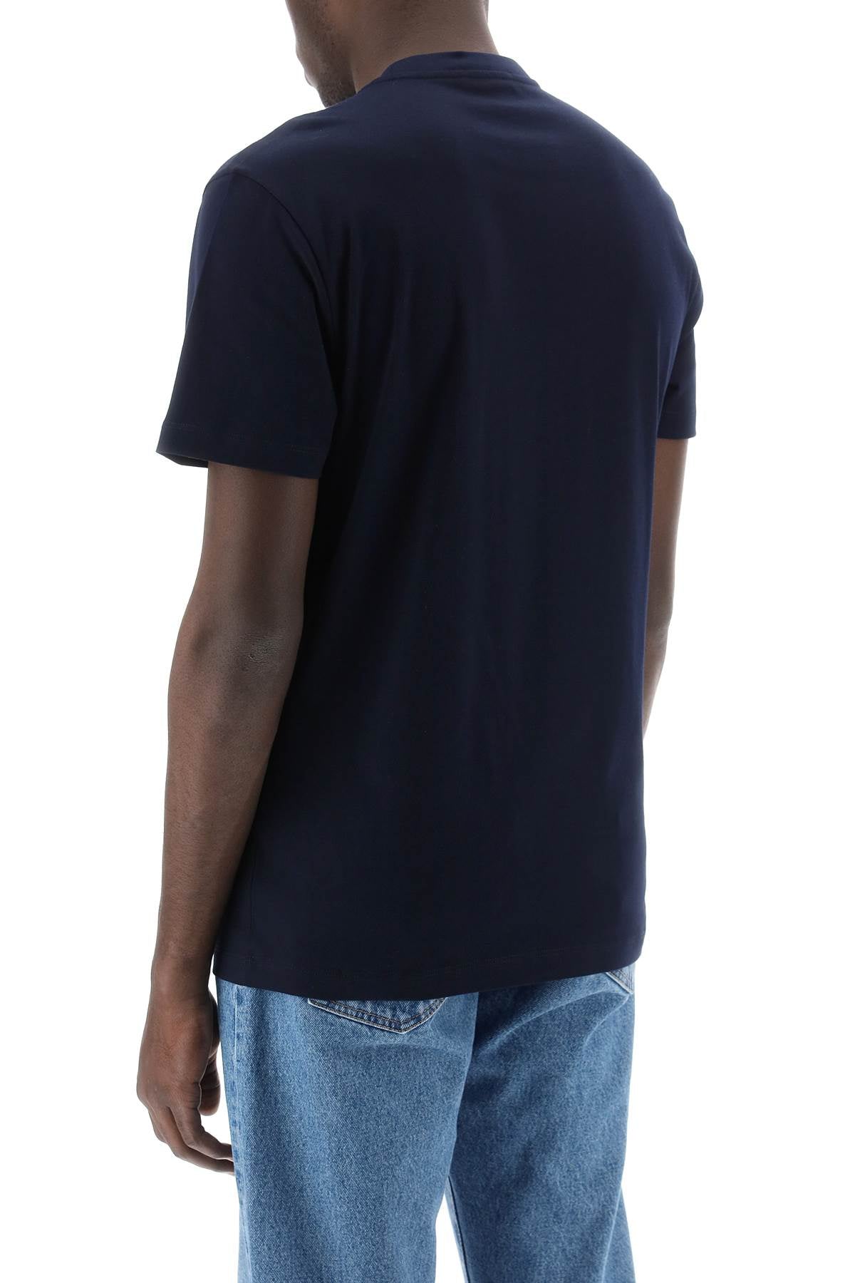 Versace Embroidered Logo T-Shirt Blue