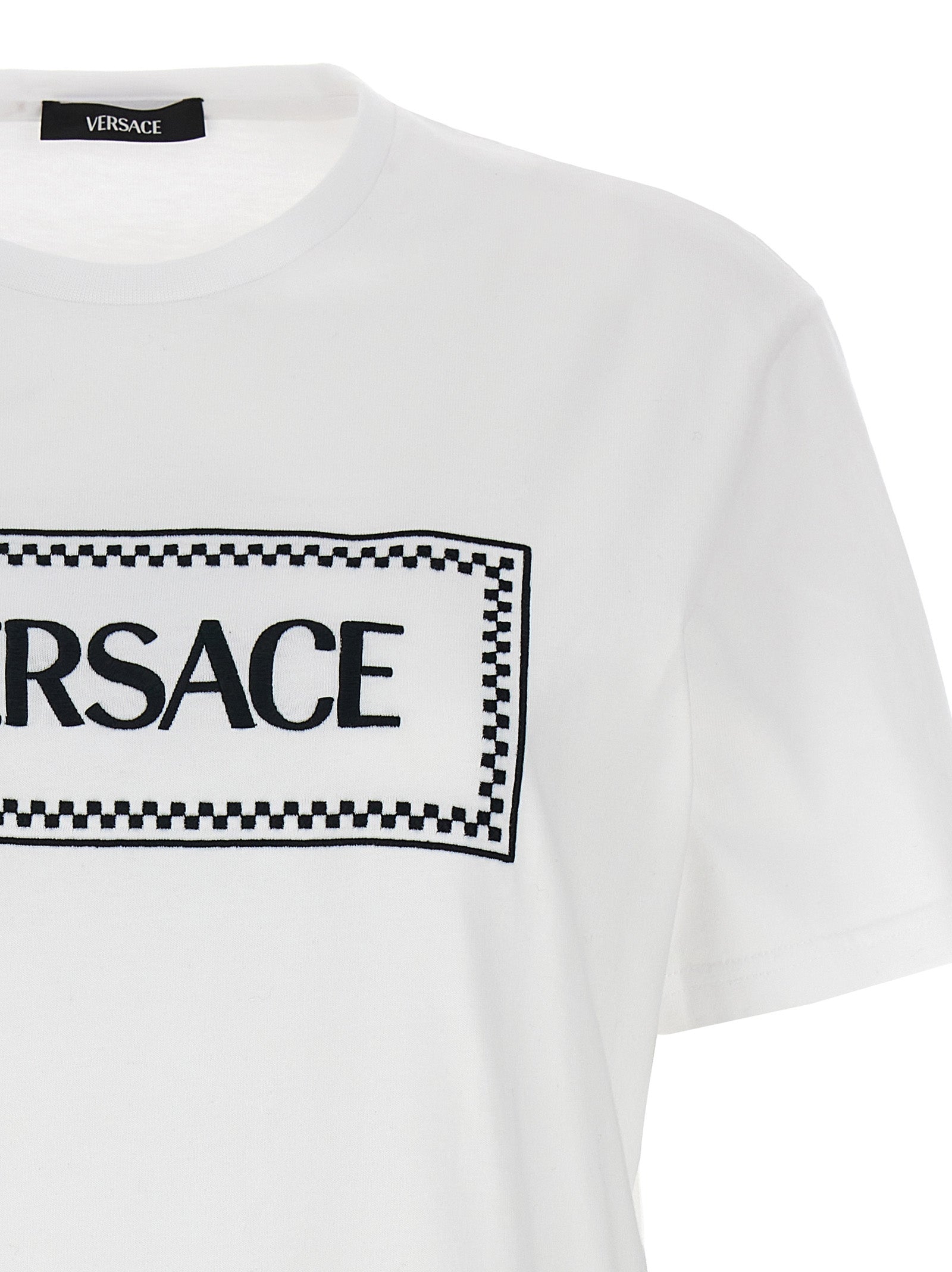 Versace Logo Embroidery T-Shirt