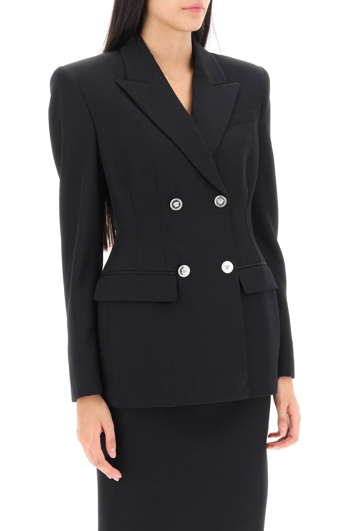 Versace Hourglass Double-Breasted Blazer