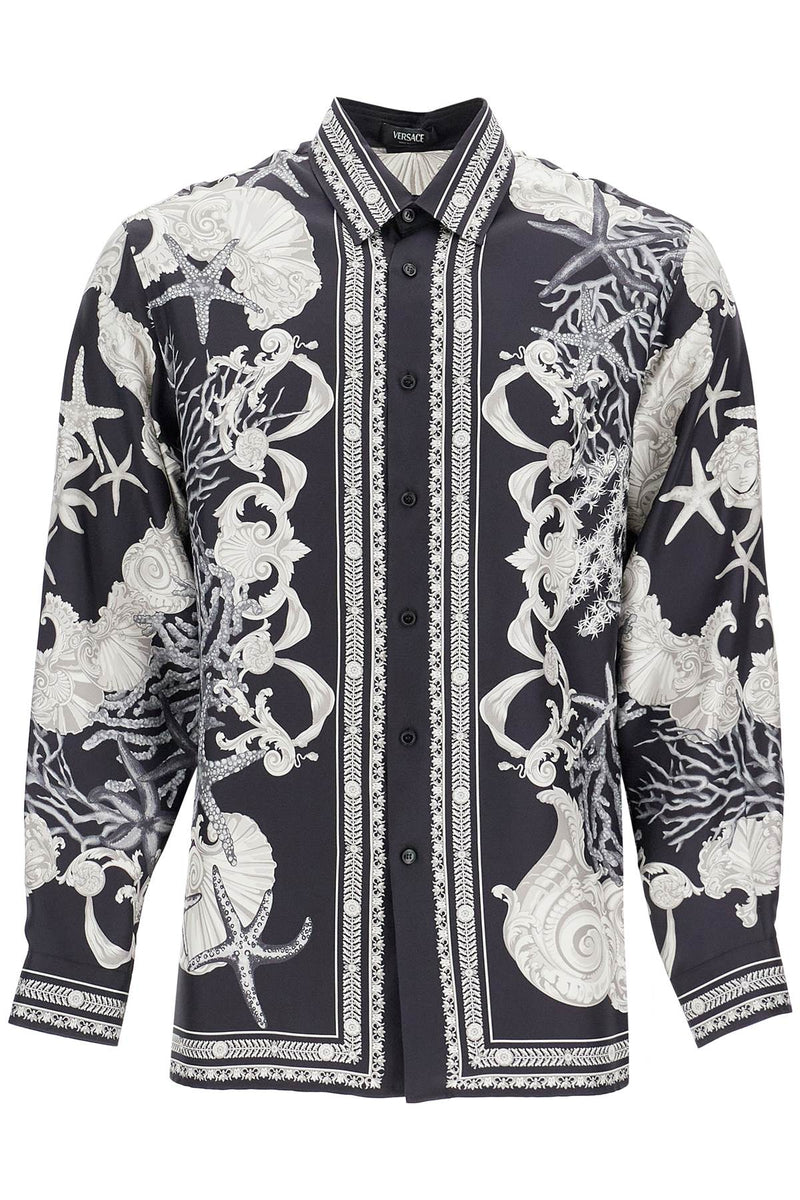 Versace Barocco Sea Silk Shirt Black