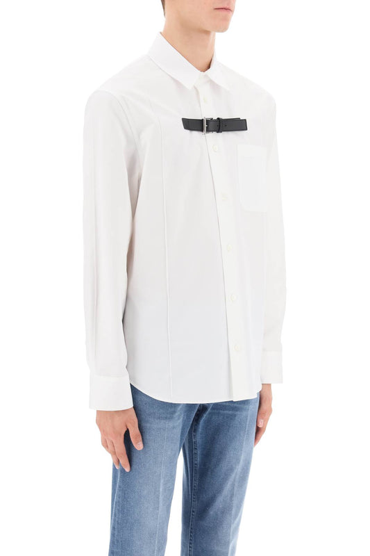 Versace Leather Strap Shirt White