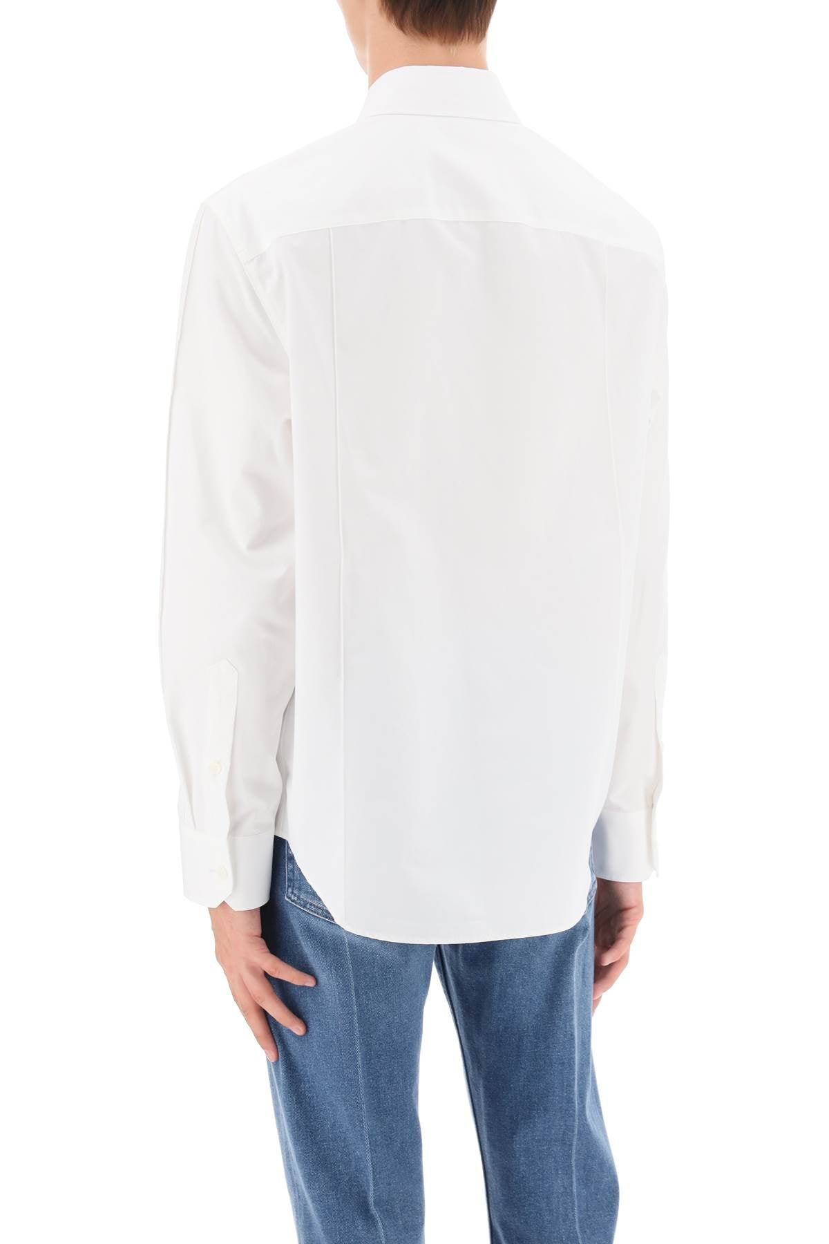 Versace Leather Strap Shirt White