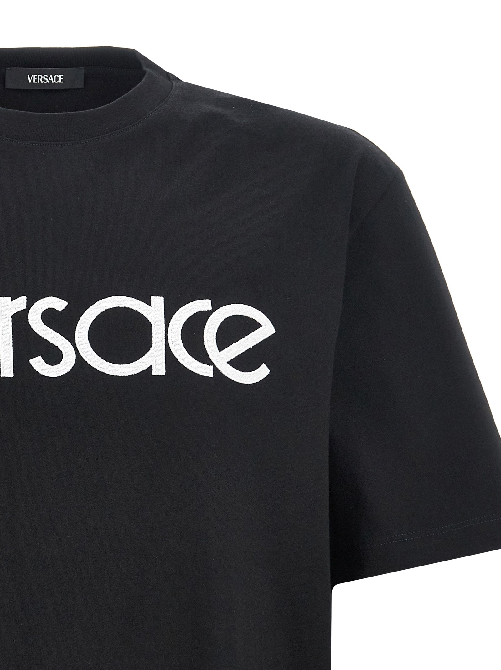 Versace Logo Embroidery T-Shirt