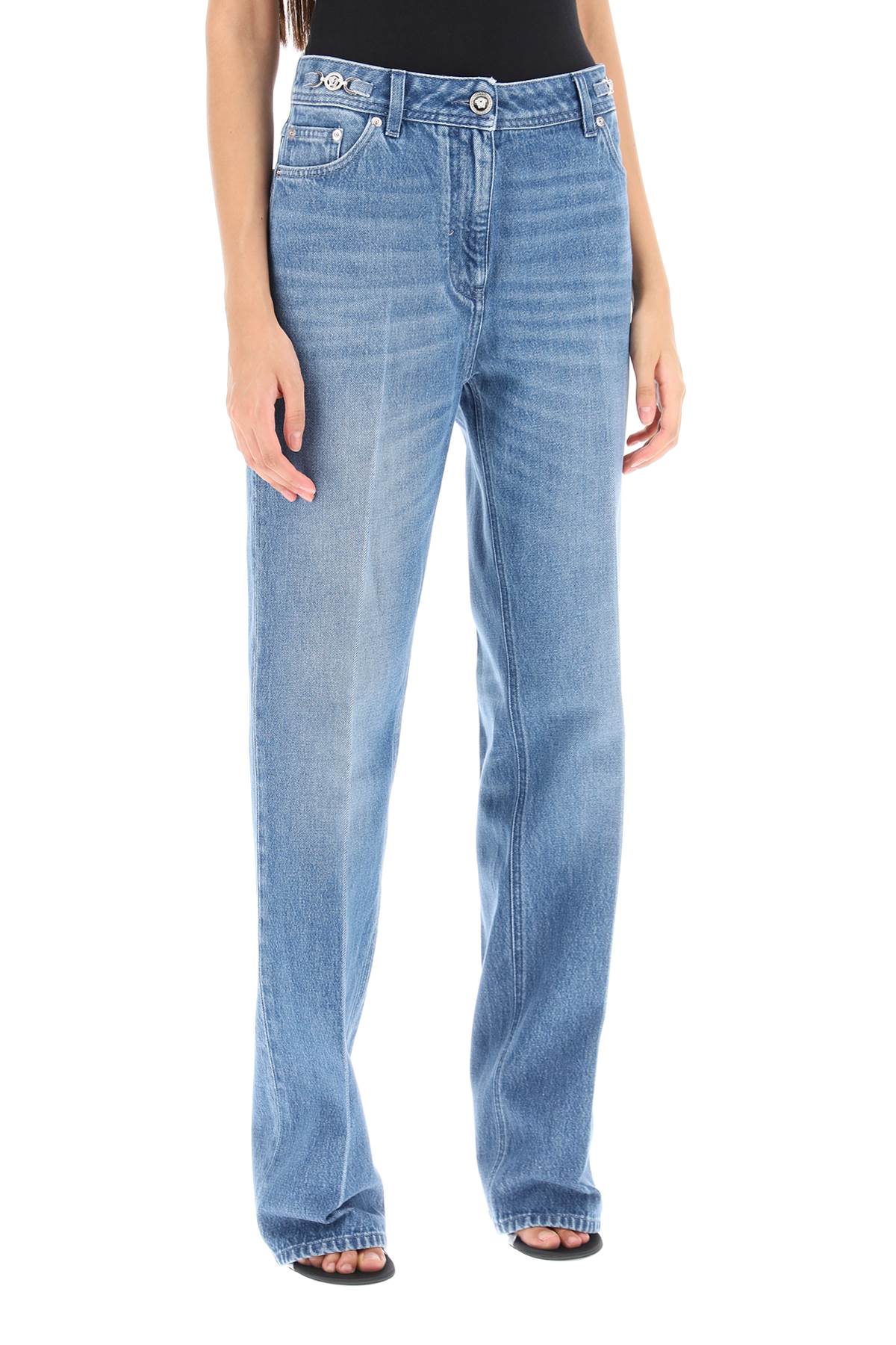 Versace Boyfriend Jeans With Tailored Crease