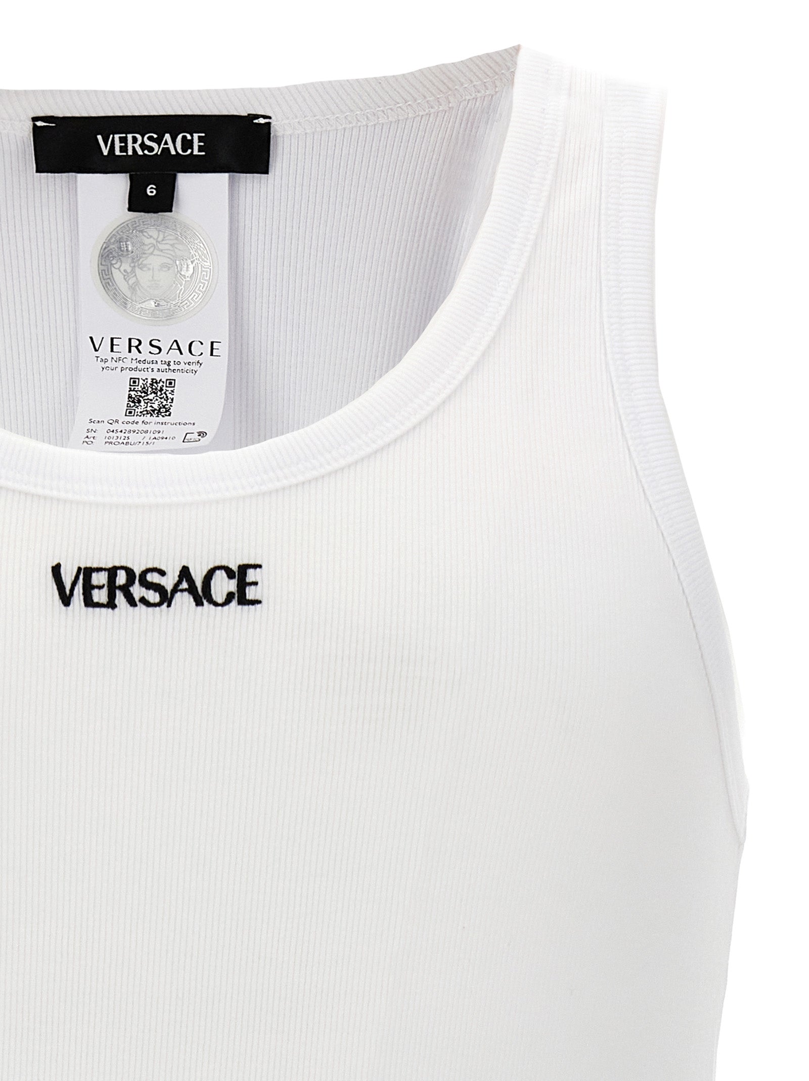 Versace Logo Embroidery Tank Top