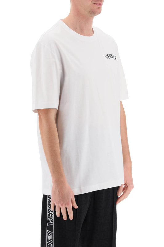 Versace Milano Stamp Crew-Neck T-Shirt White