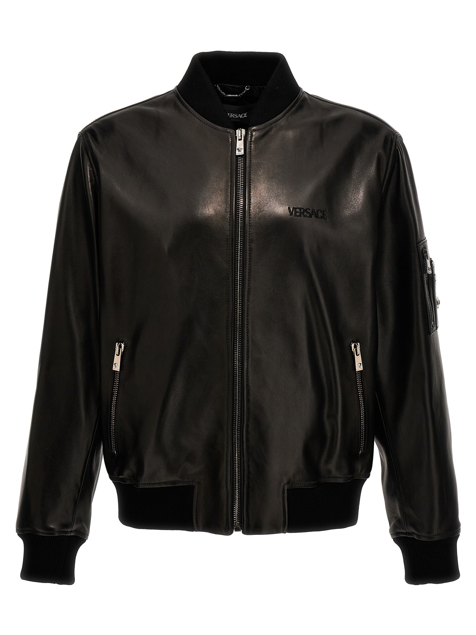 Versace Leather Bomber Jacket