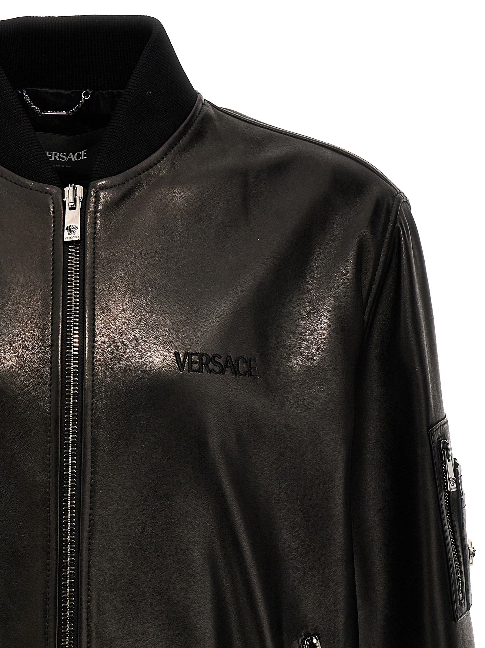 Versace Leather Bomber Jacket