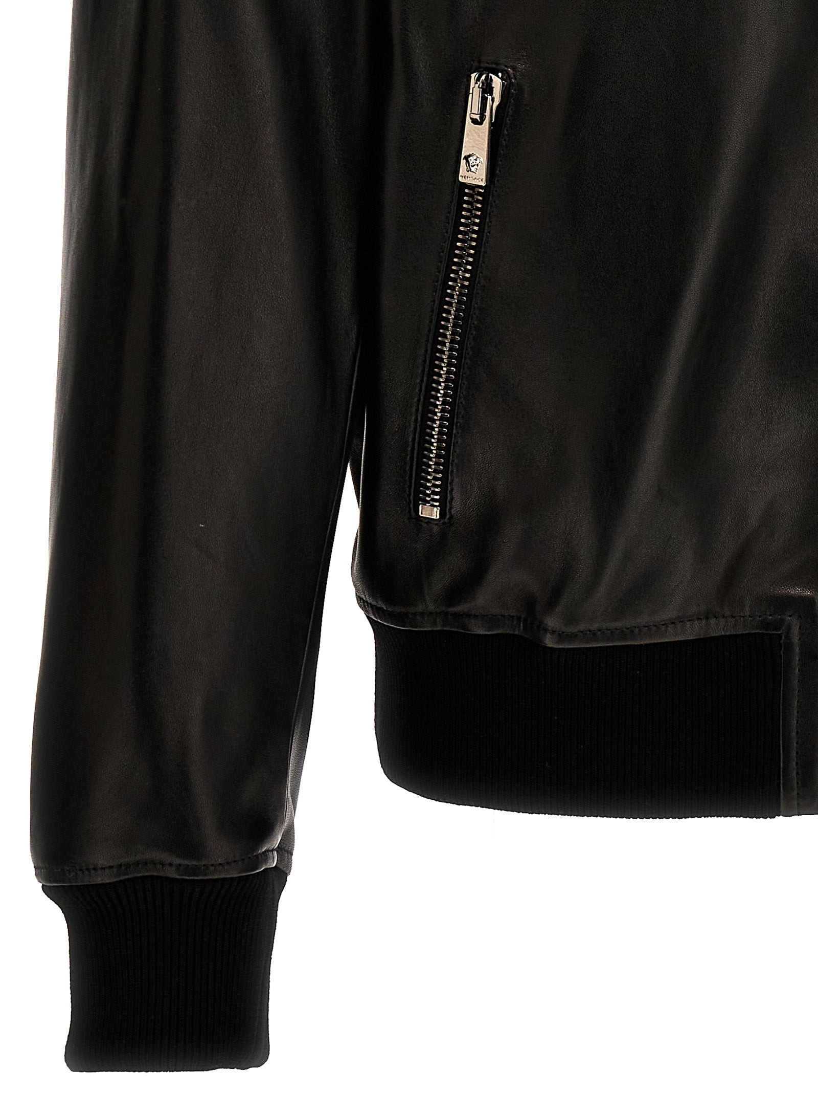 Versace Leather Bomber Jacket