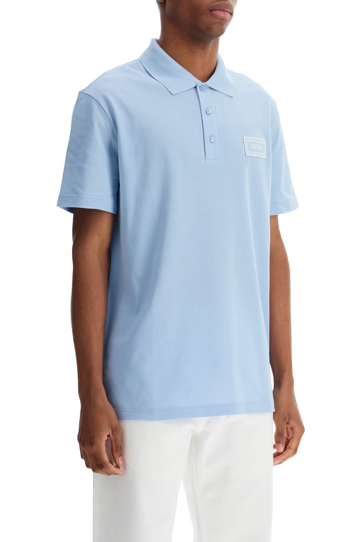 Versace Short-Sleeved Polo Shirt With Logo