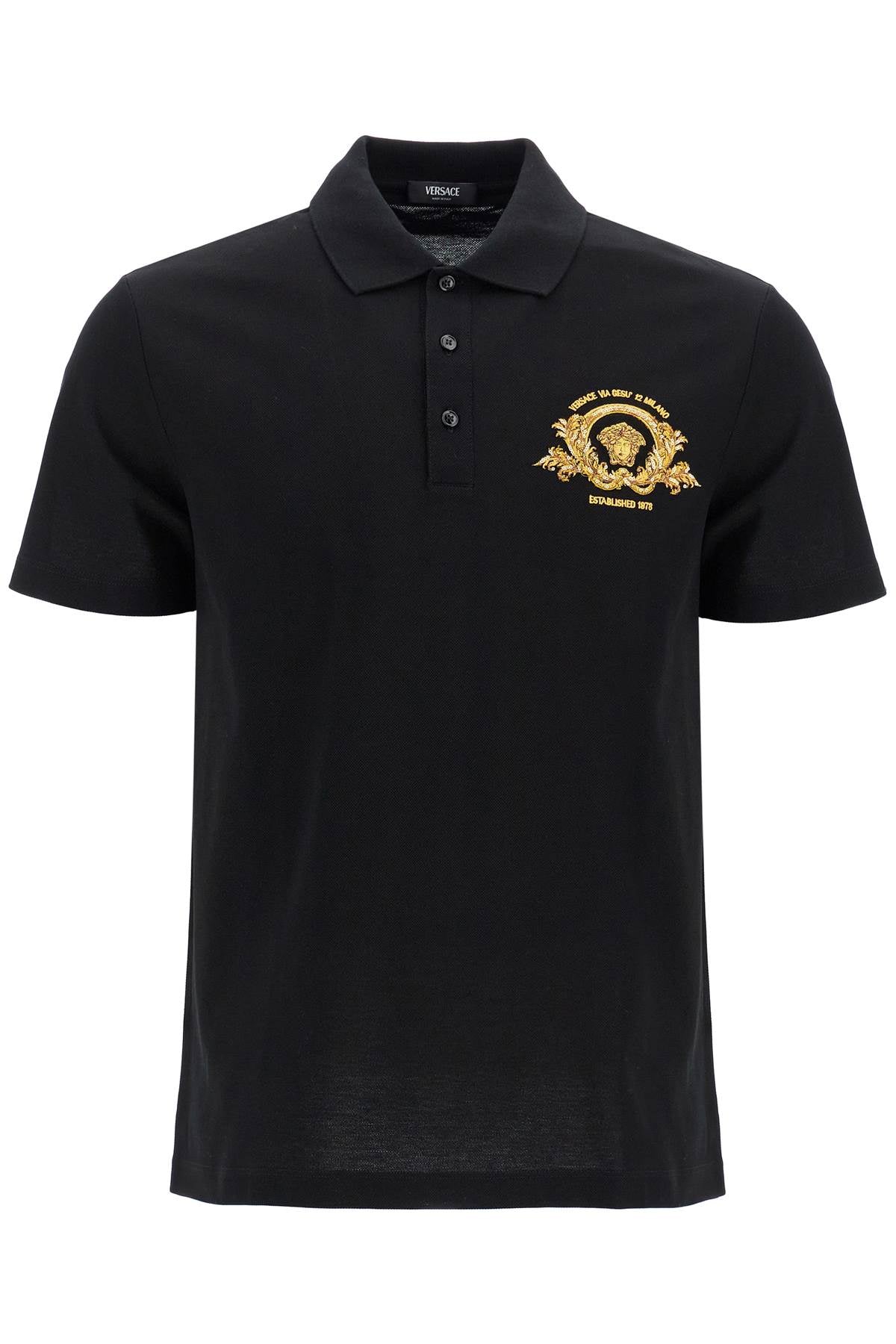 Versace Short-Sleeved Polo Shirt With