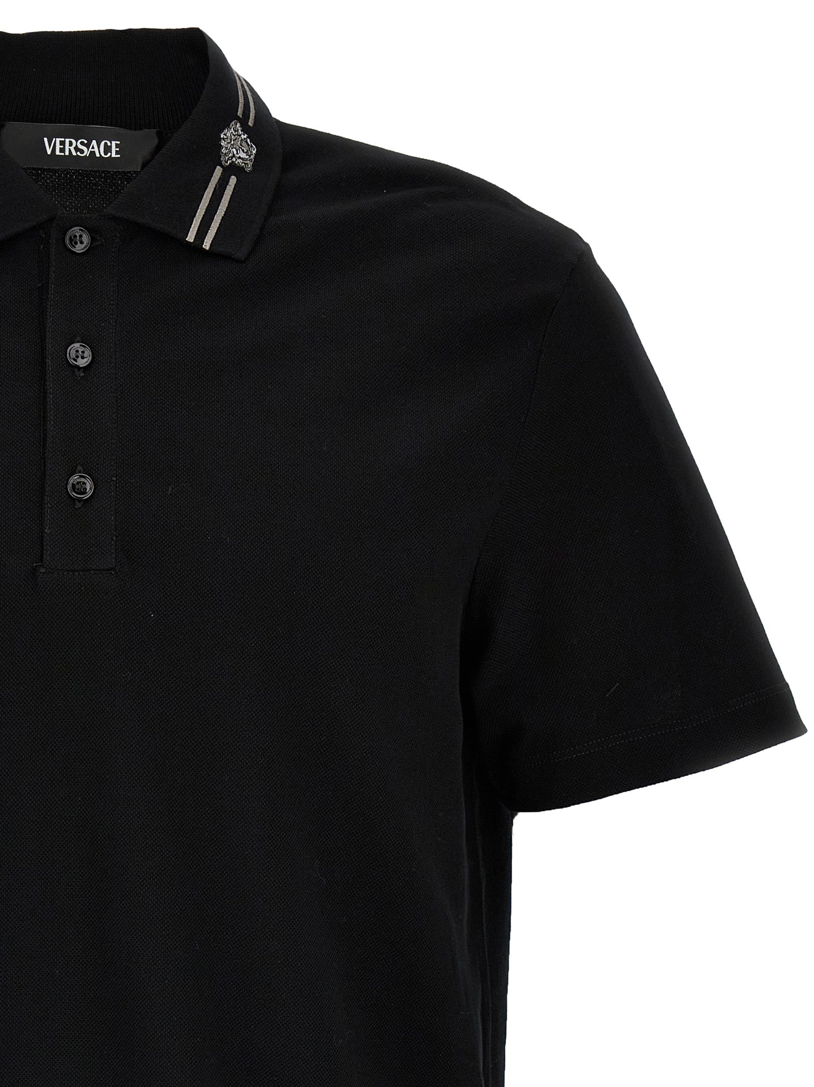 Versace 'Medusa Embroidery' Polo Shirt