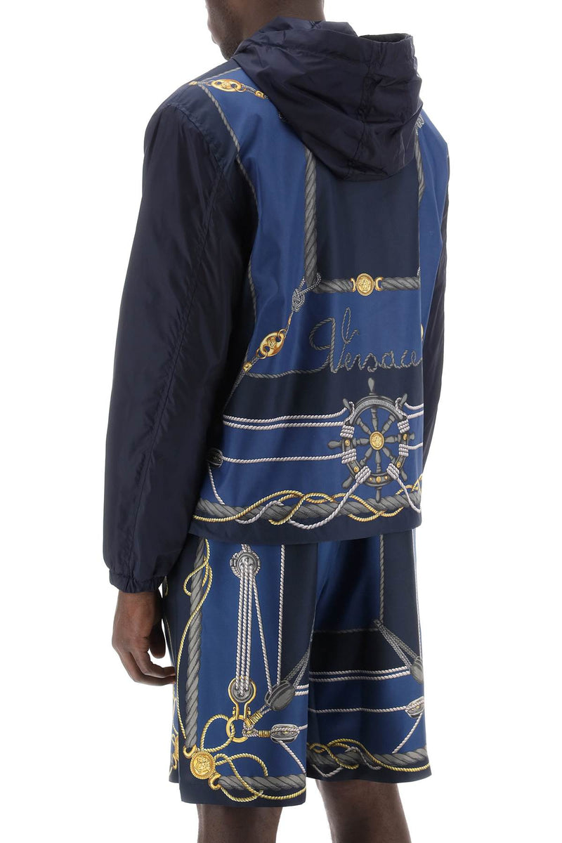 Versace Versace Nautical Hooded Jacket Blue