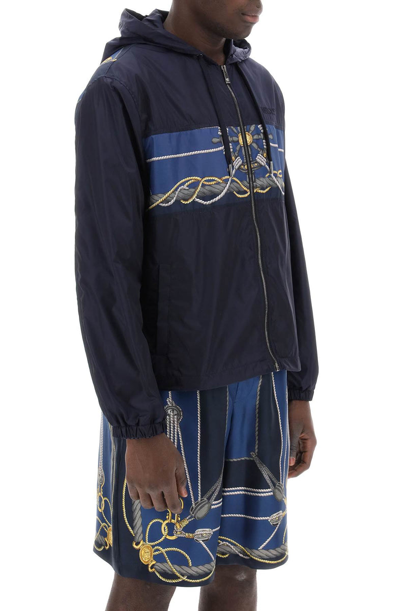 Versace Versace Nautical Hooded Jacket Blue