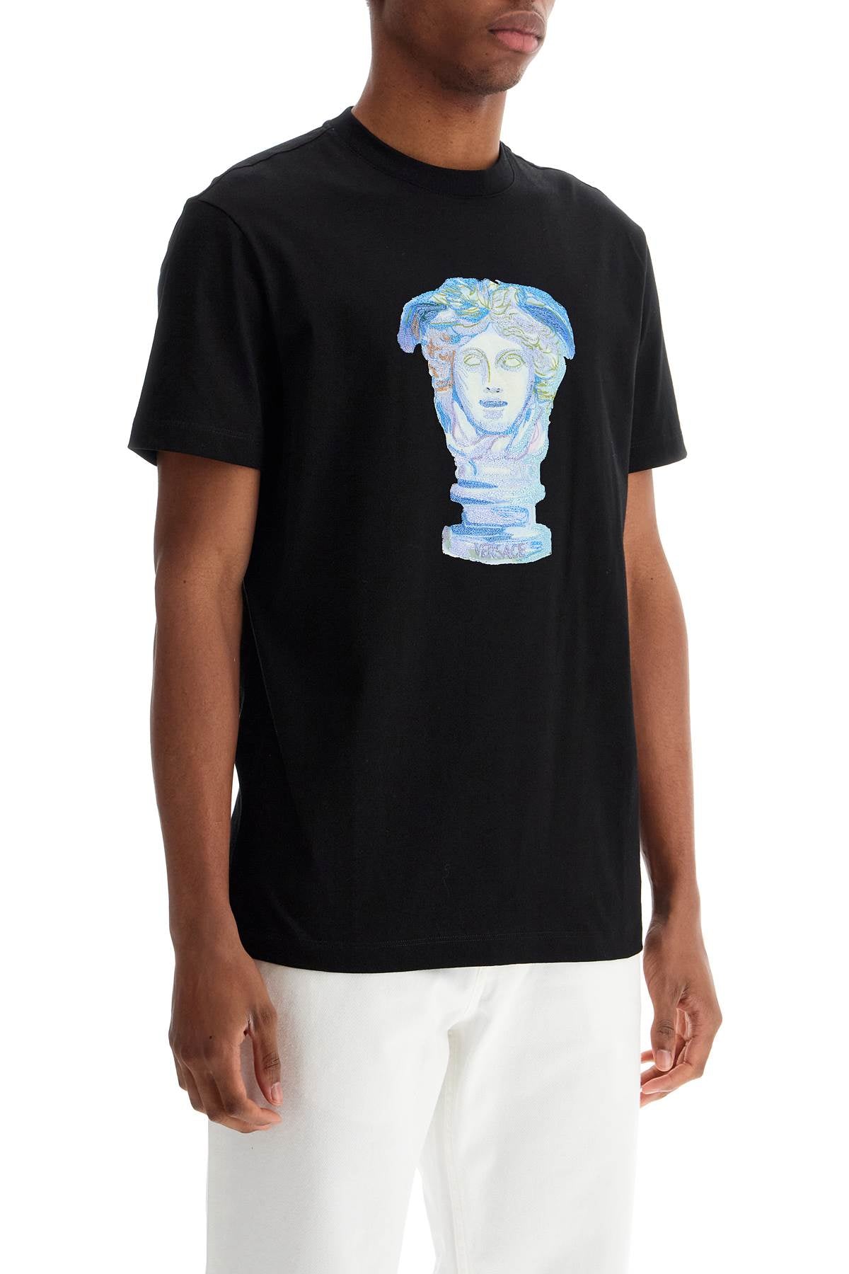 Versace 'Medusa Gallery Embroidered T-Shirt