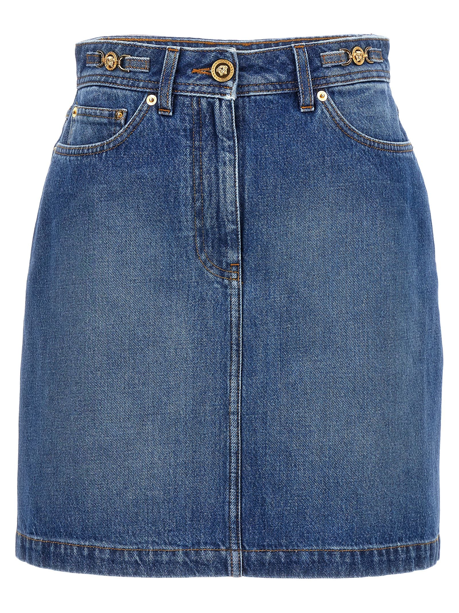 Versace 'Medusa '95' Denim Skirt