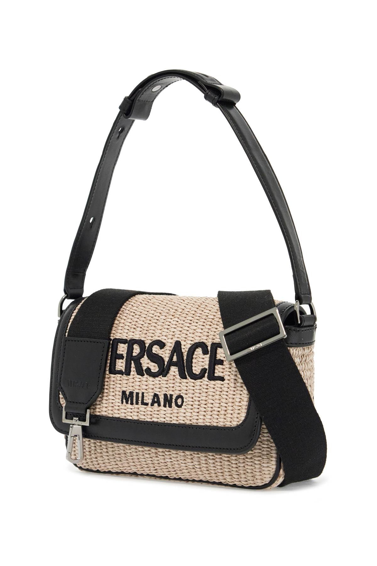 Versace Versace Milano Raffia Bag Black