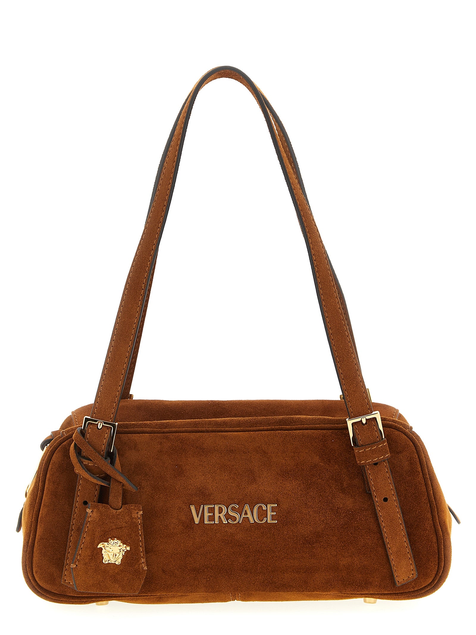 Versace Suede Shoulder Bag
