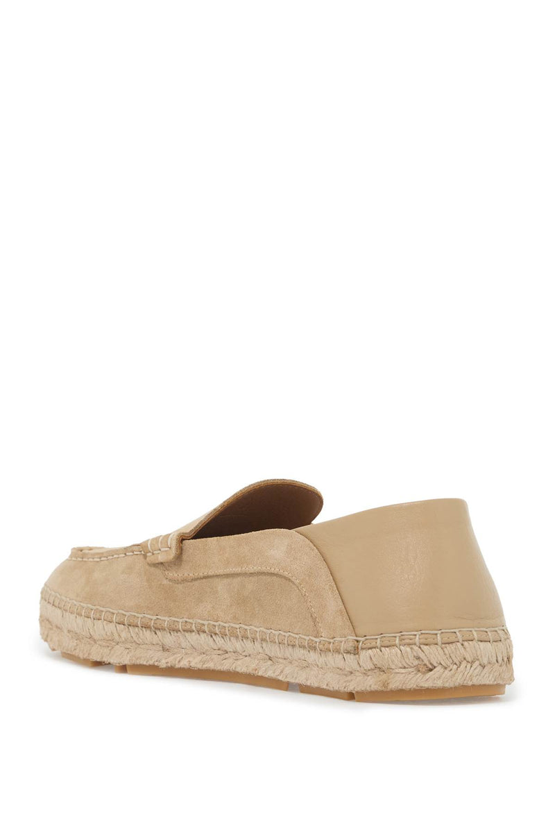 Versace Suede Moccasin-Style Es Beige