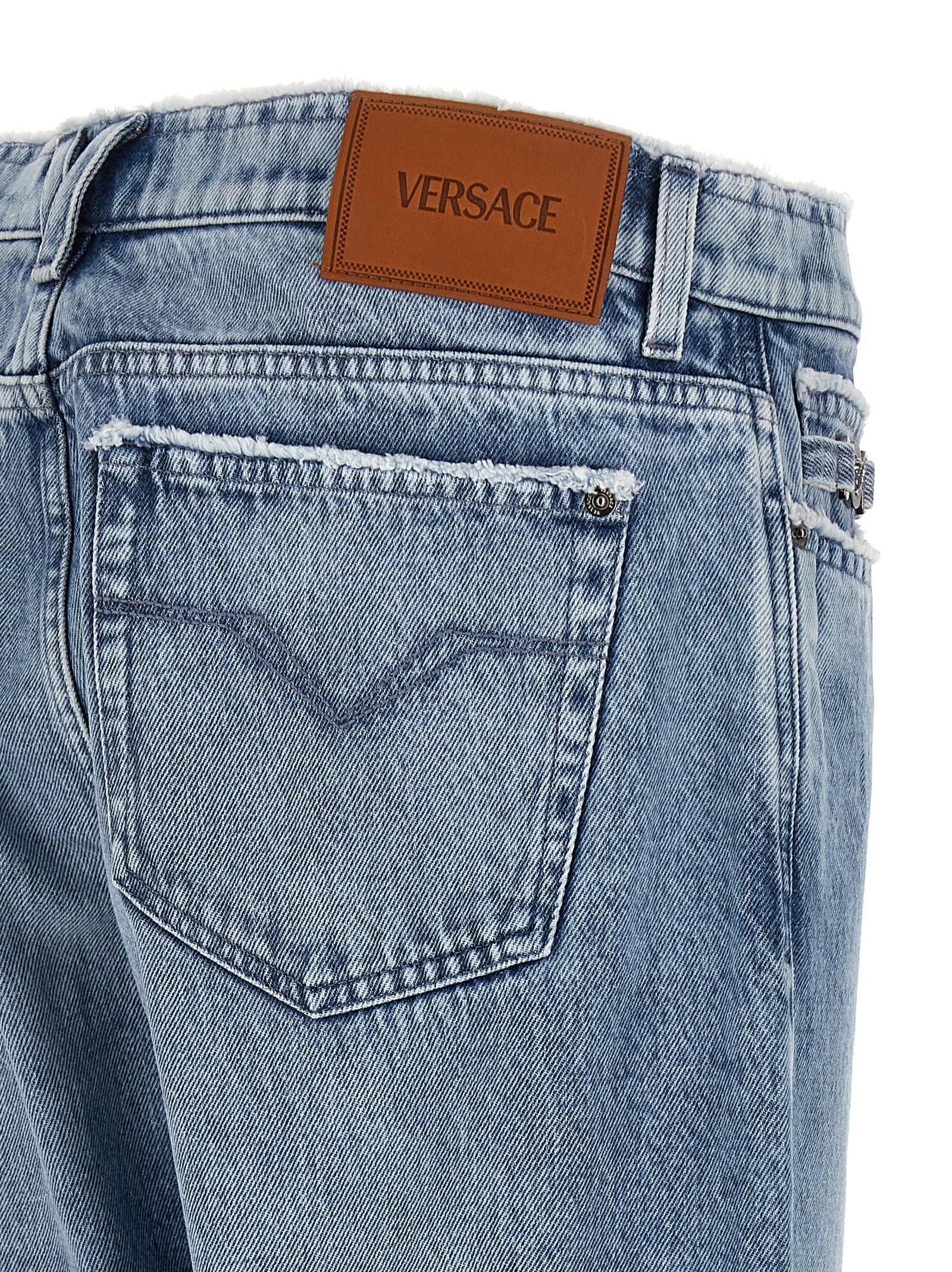 Versace Fringed Jeans