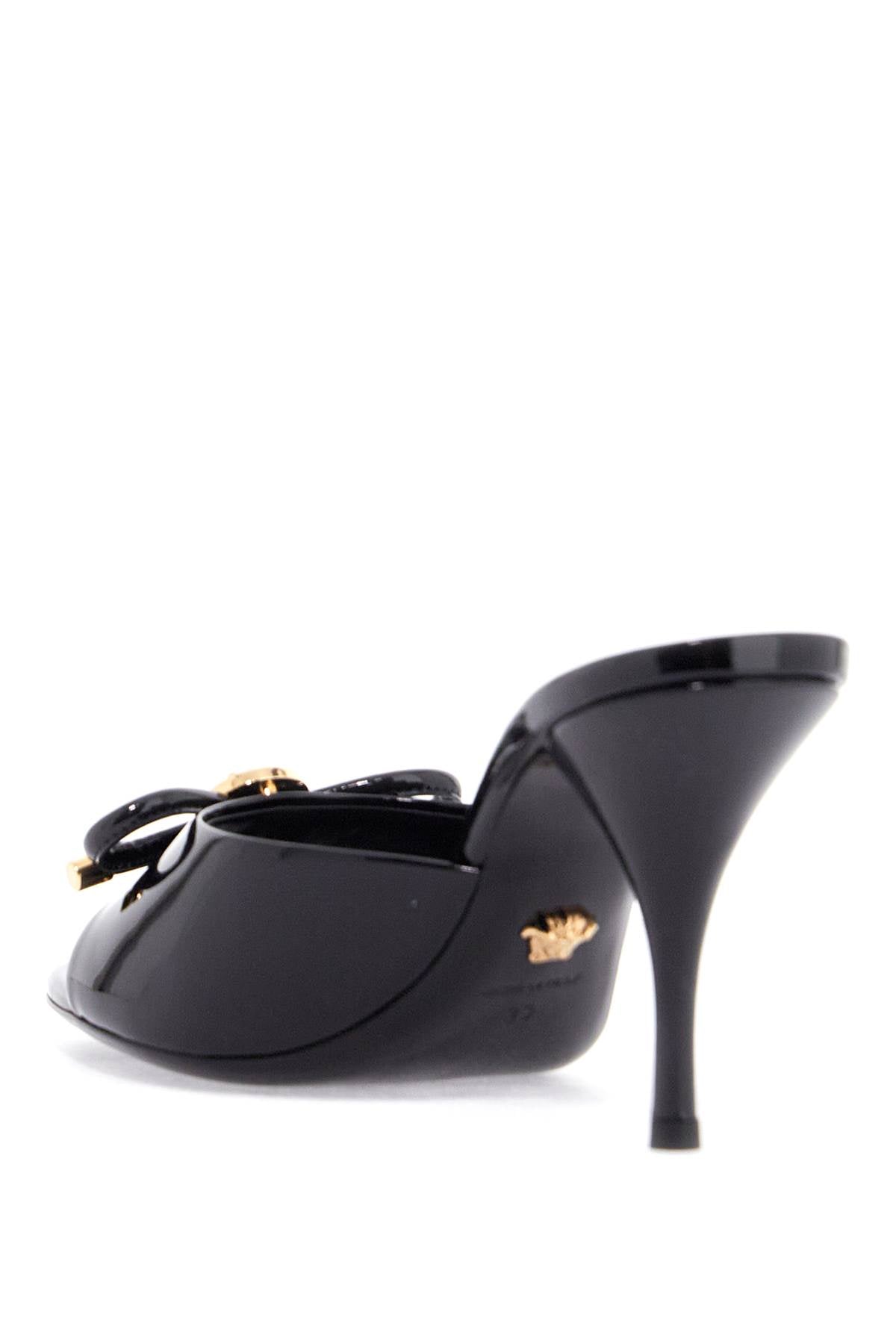 Versace Opera Bow Patent Leather Mules