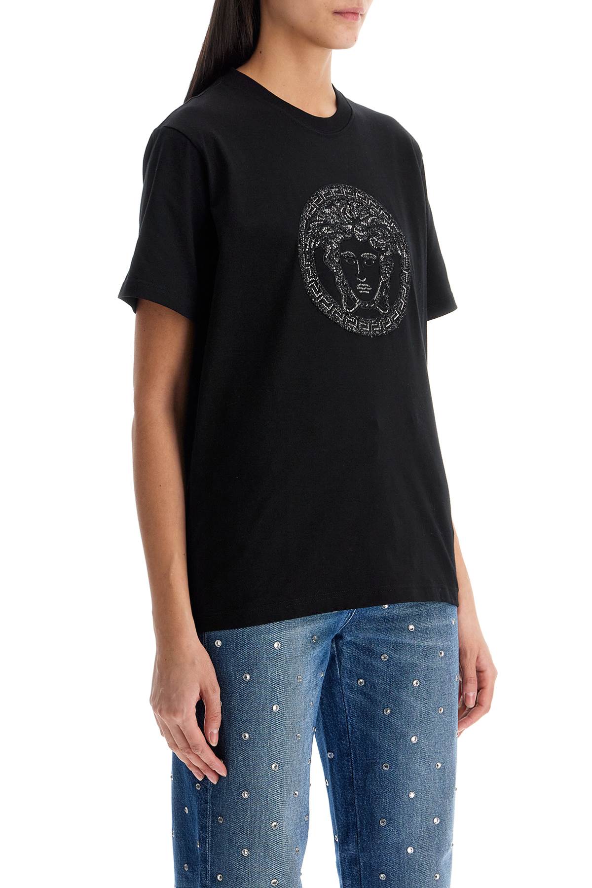 Versace Medusa Embroidered T-Shirt