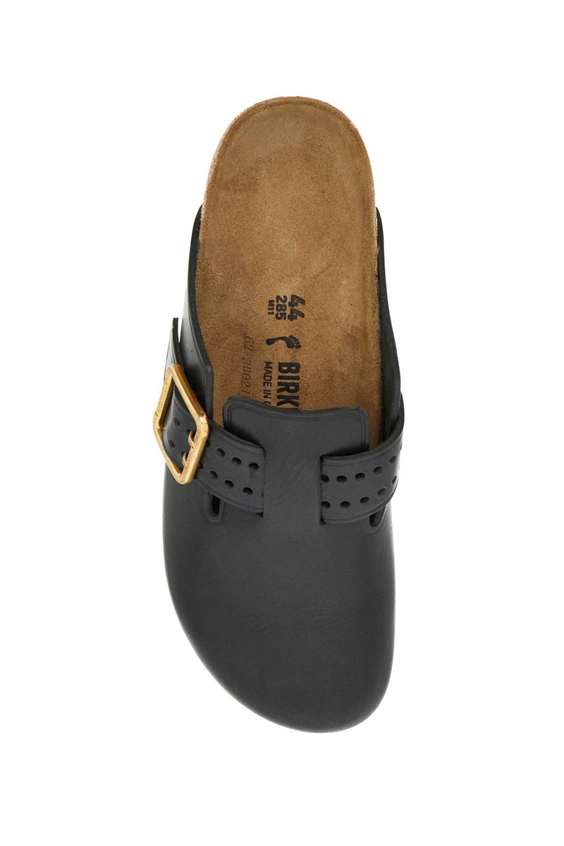 Birkenstock Boston Bold Leather Clog With Sab Black