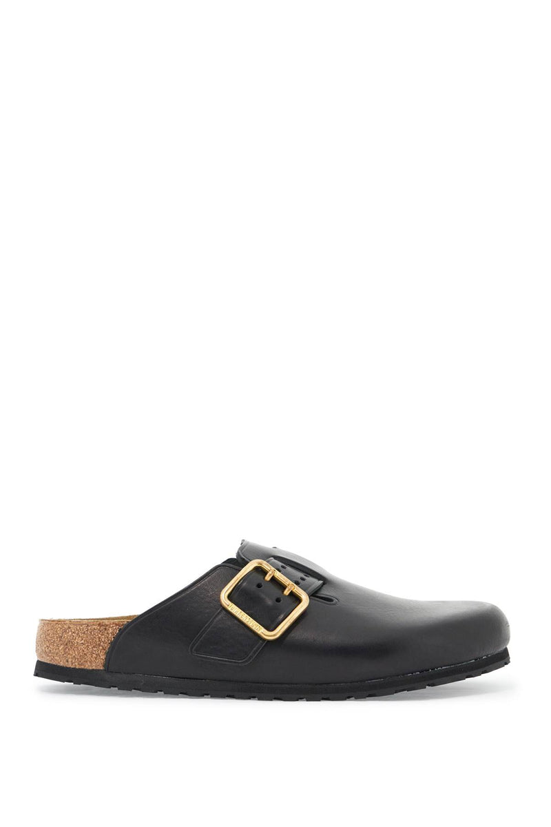 Birkenstock Boston Bold Leather Clog With Sab Black