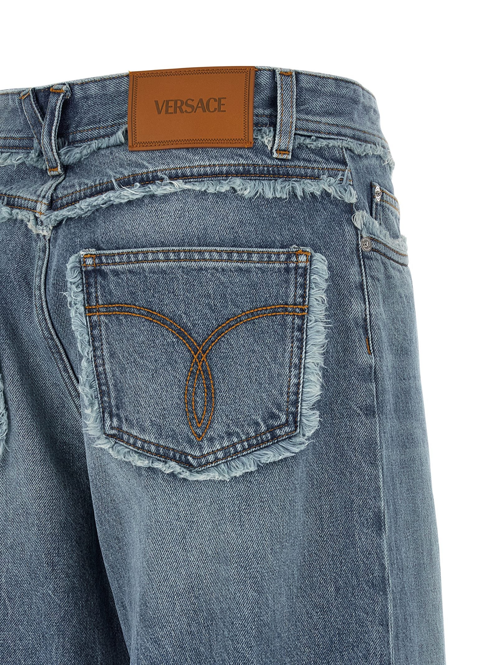 Versace Fringed Jeans