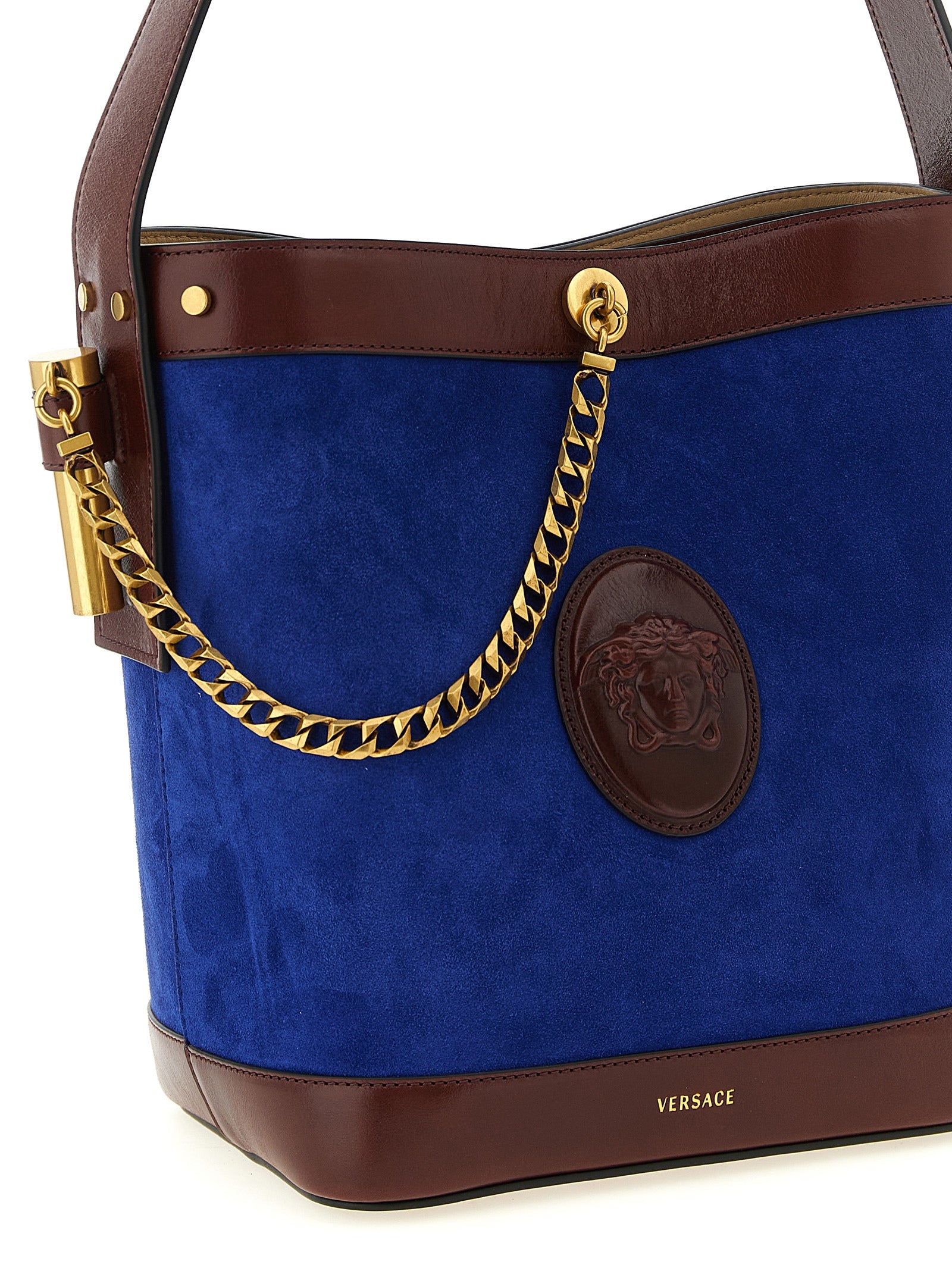 Versace 'Pivot' Small Bucket Bag