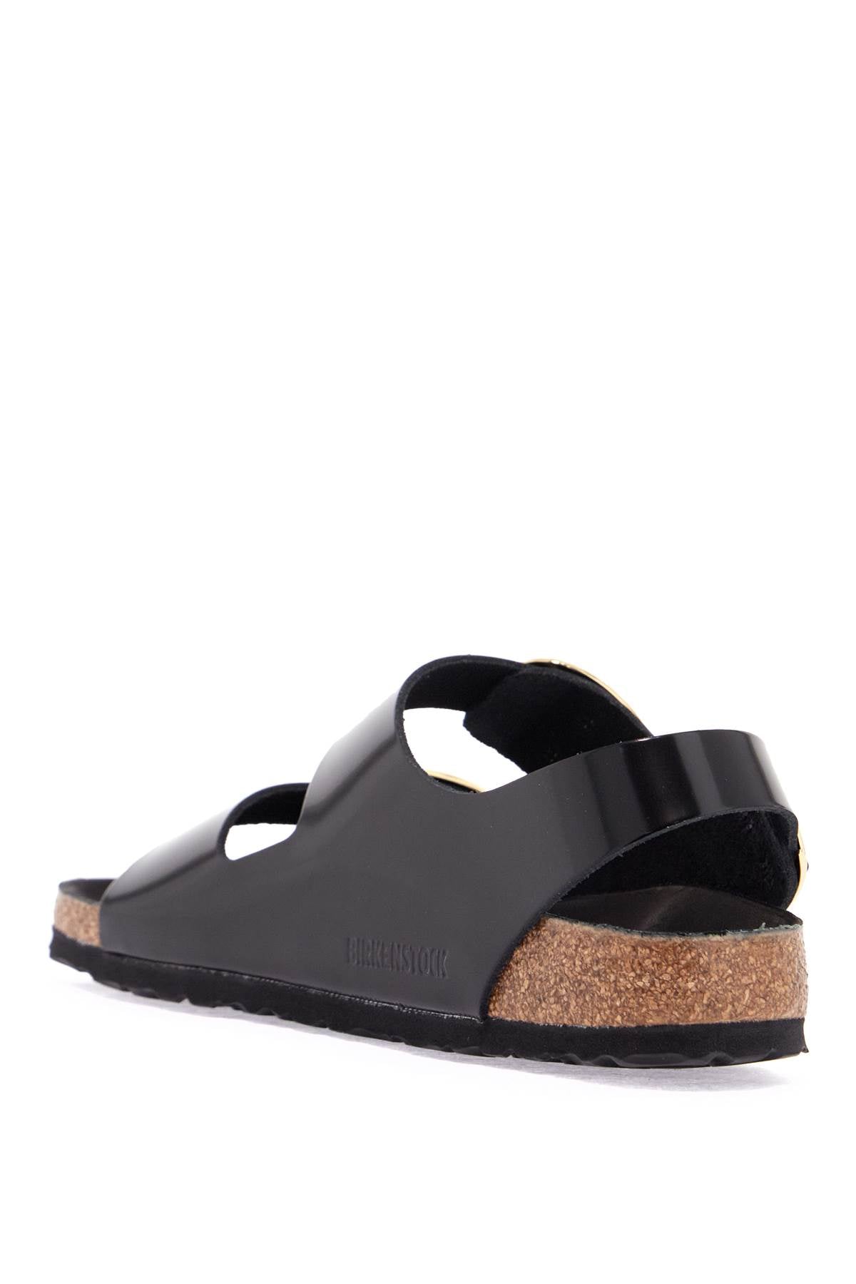 Birkenstock Black Leather Sandals With Three Large Buckles