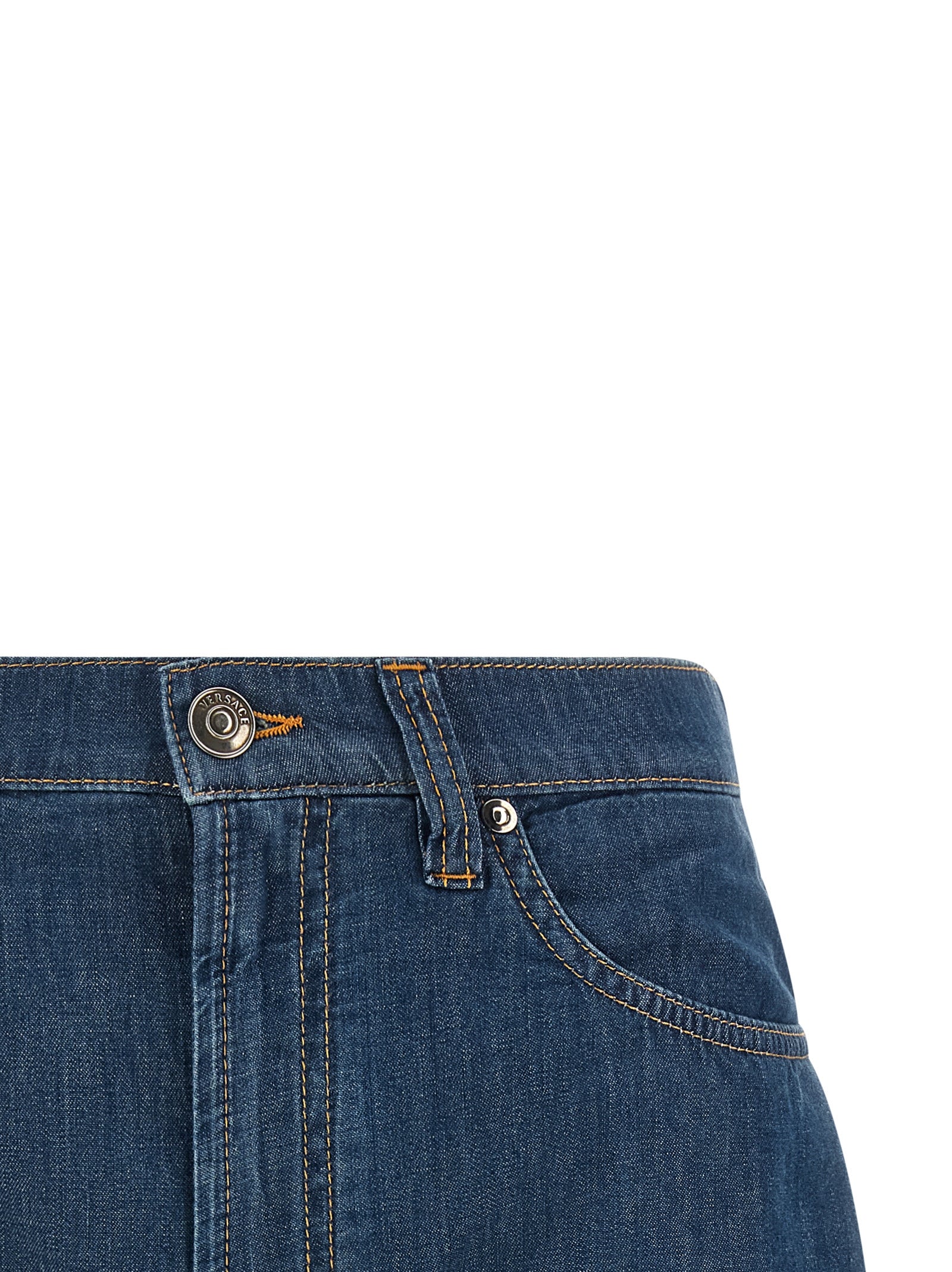 Versace Chambray Denim Shorts