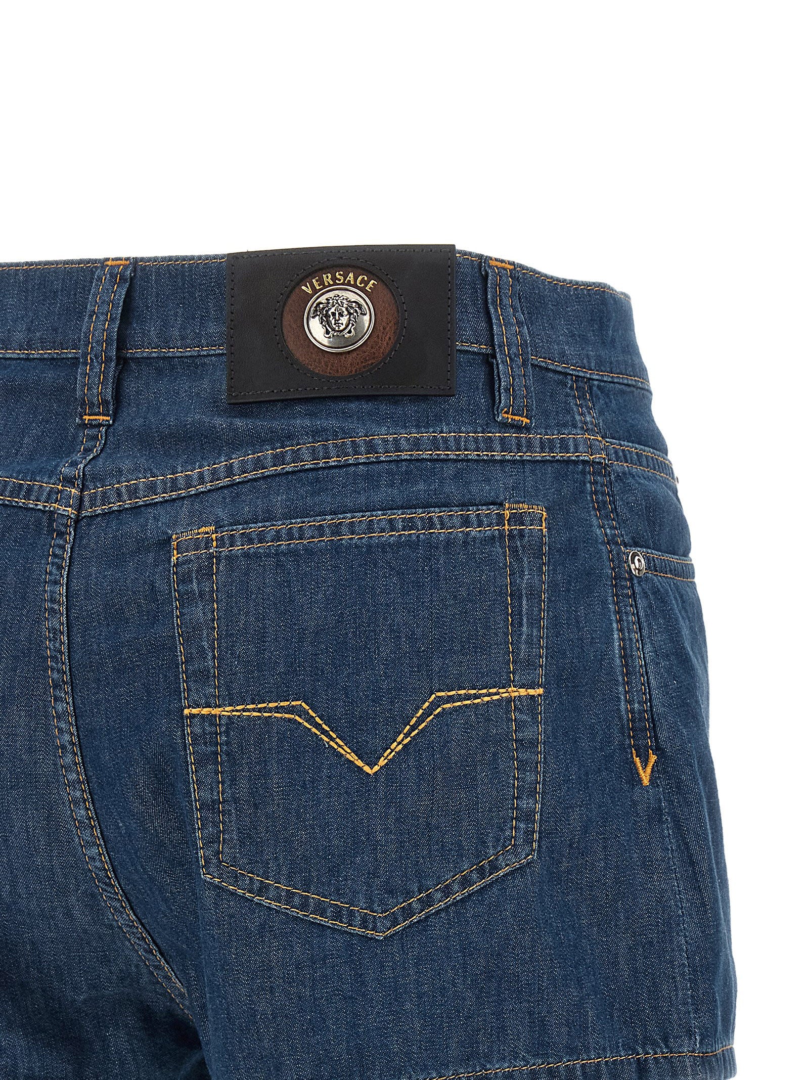 Versace Chambray Denim Shorts