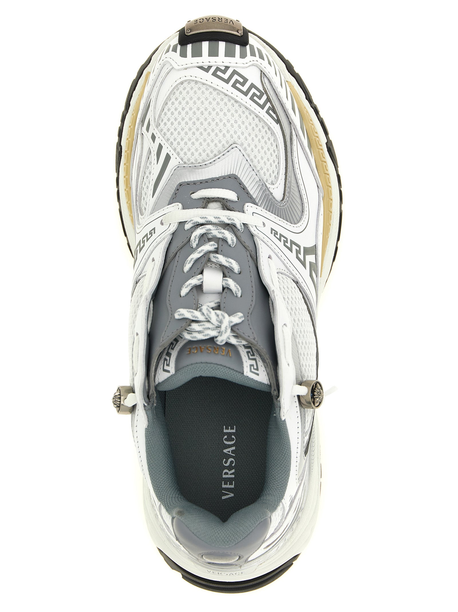 Versace 'Icaro' Mesh And Leather Fabric Sneakers