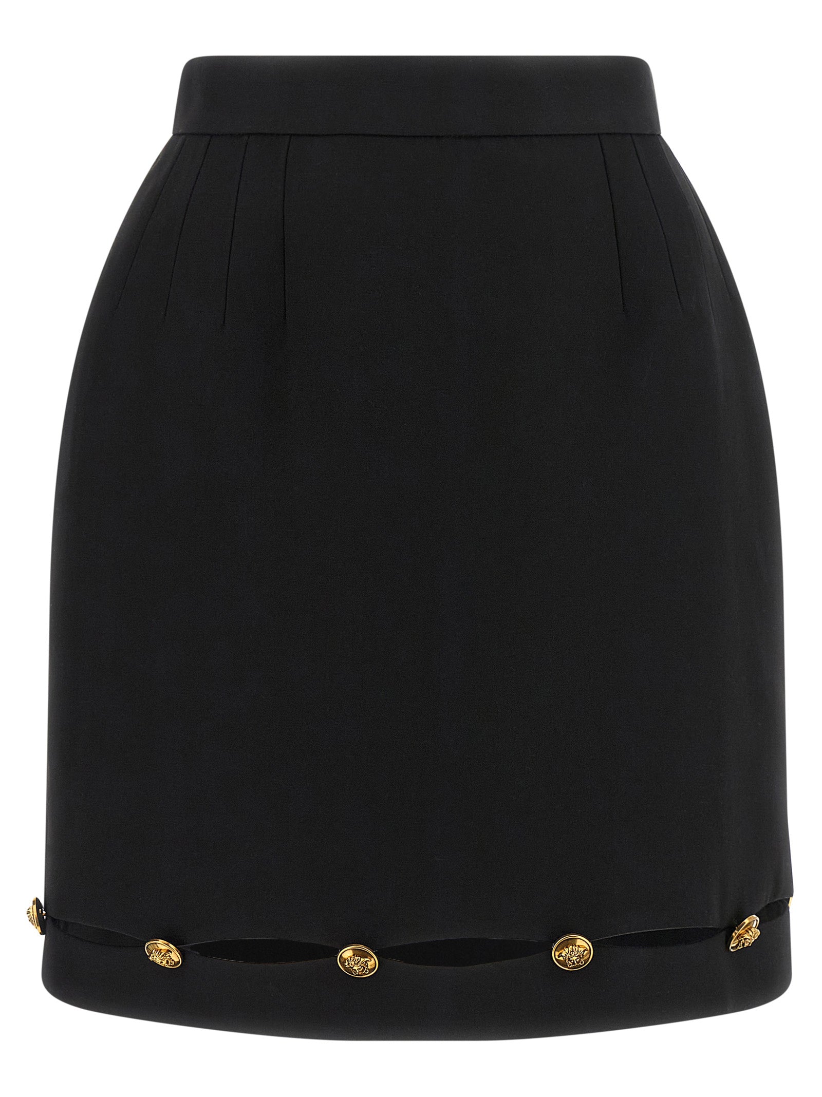 Versace Grain De Poudre Wool Skirt