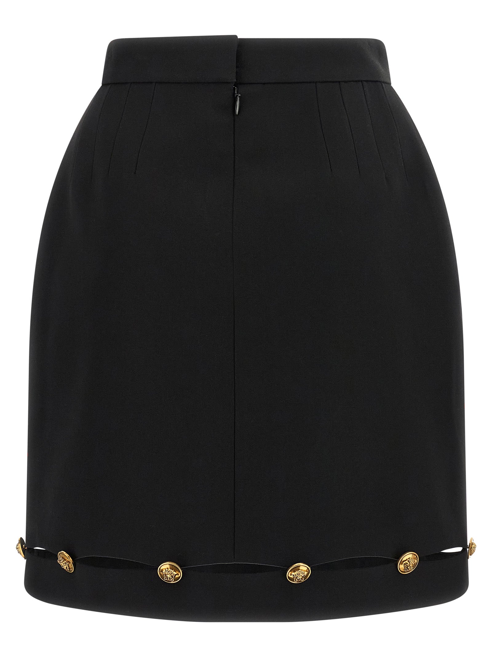Versace Grain De Poudre Wool Skirt