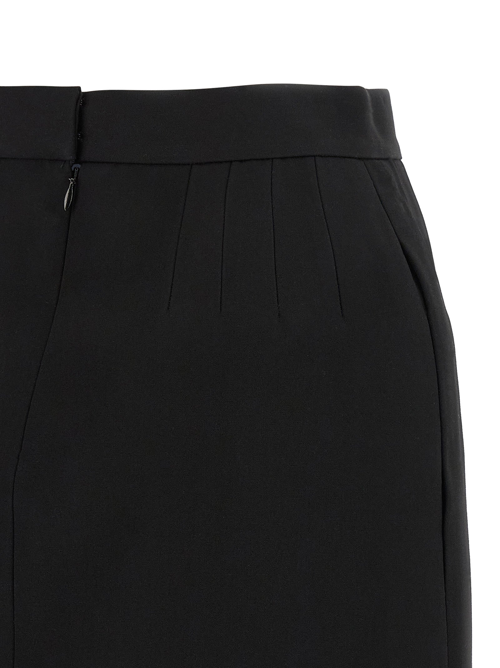 Versace Grain De Poudre Wool Skirt