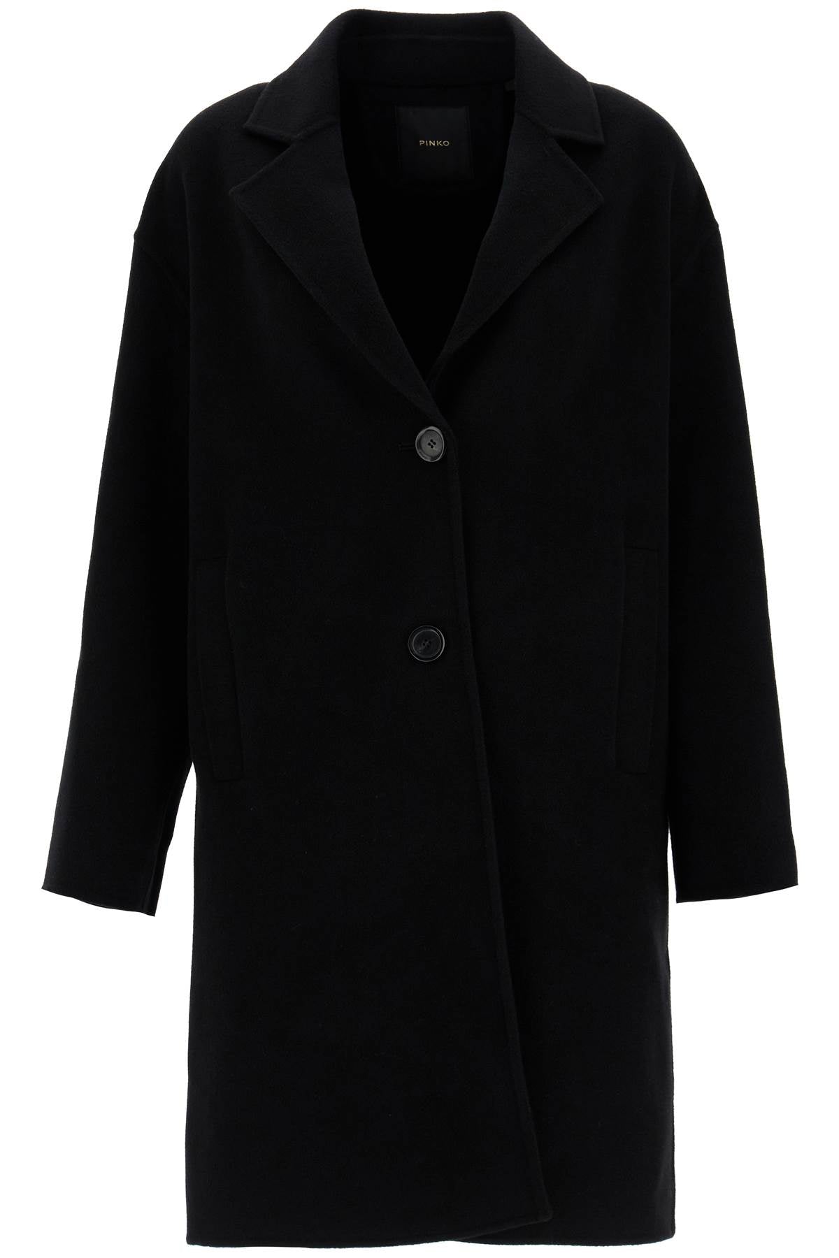 Pinko Double Wool Coat With Screwdriver Design