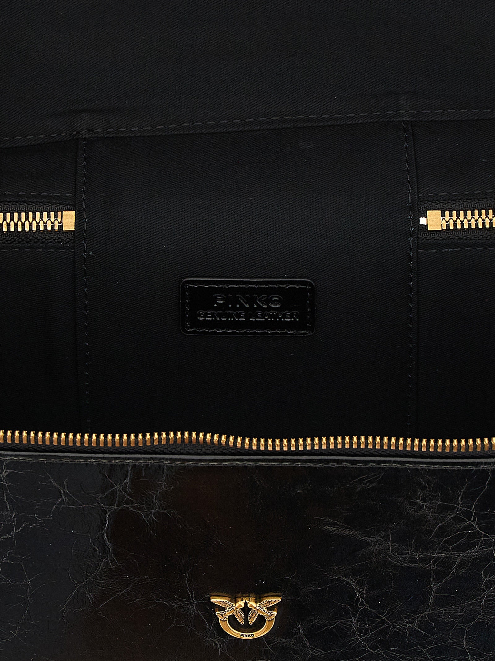 Pinko Crumpled Effect Leather Handbag
