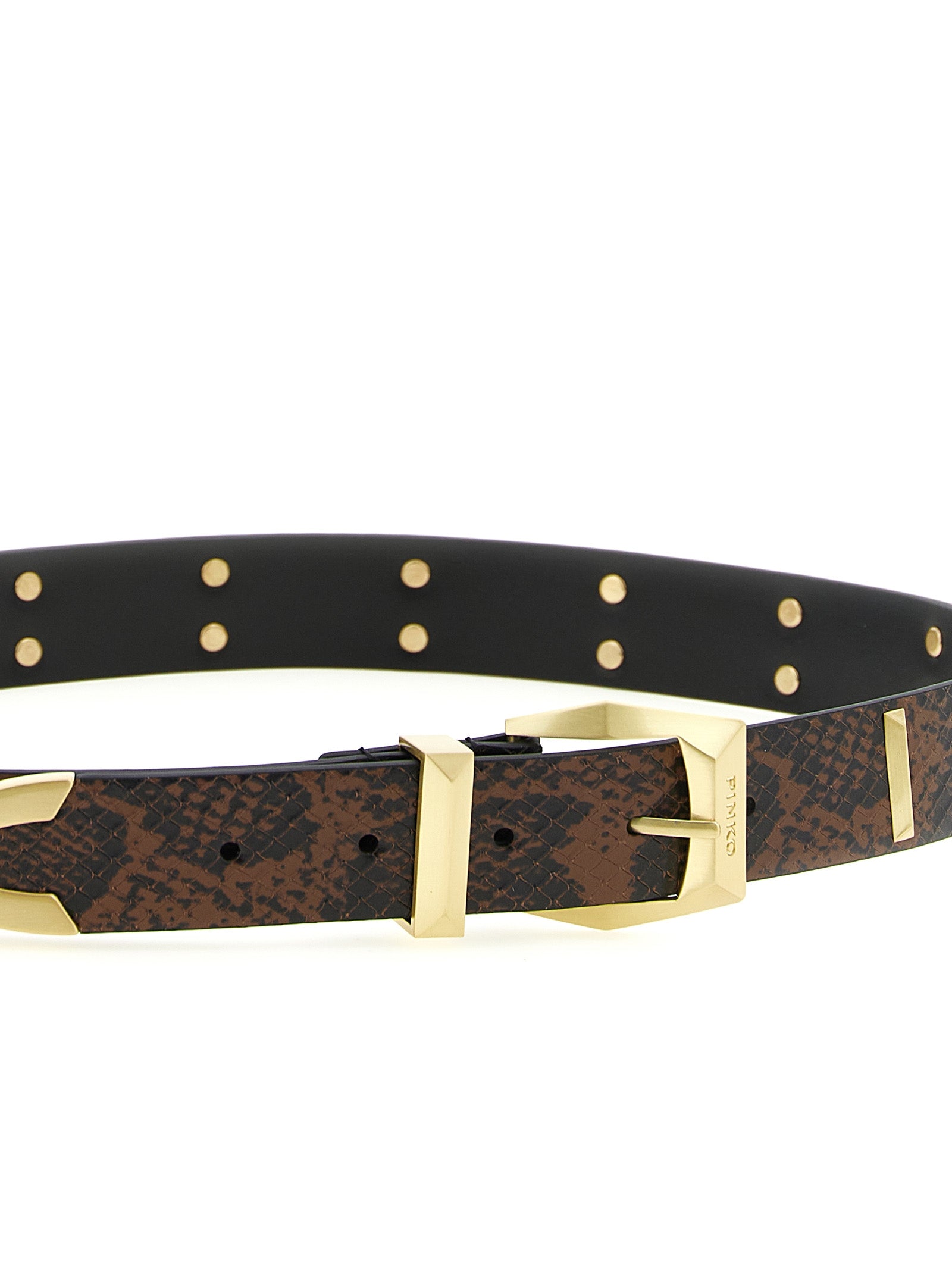 Pinko Python Print Belt