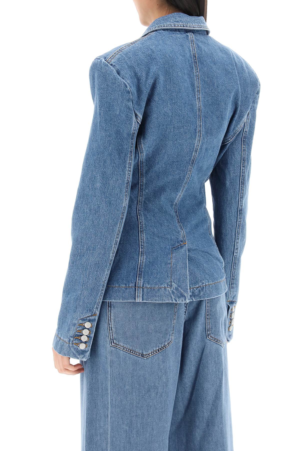 Magda Butrym Single-Breasted Jacket In Denim